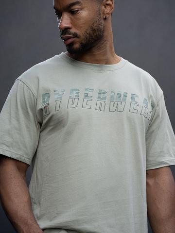 Koszulki Męskie Ryderwear Men T Shirts Overdrive Oversized Oliwkowe Zielone | PL2886PQ