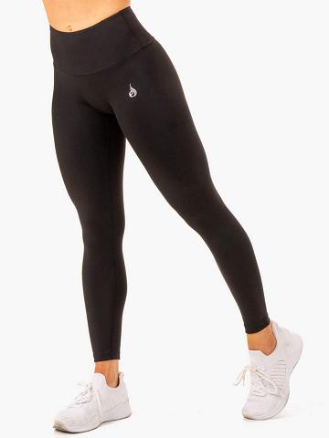 Legginsy Damskie Ryderwear Women Leggings Vital High Waisted Scrunch Czarne | PL2244AP