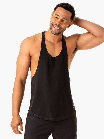 Podkoszulki Męskie Ryderwear Men Tanks Vital Gym Stringers T-Back Czarne | PL2610WY